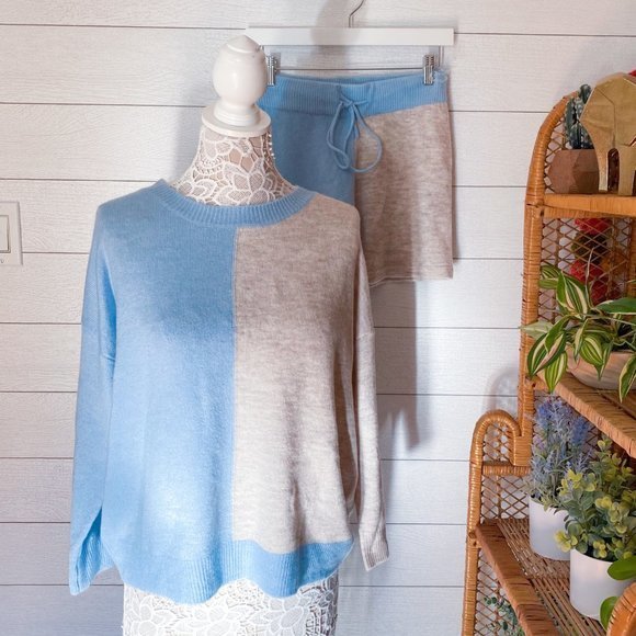 NWT Saturday/Sunday Lea Colorblocked Knit Lounge Set Anthropologie - Picture 8 of 15